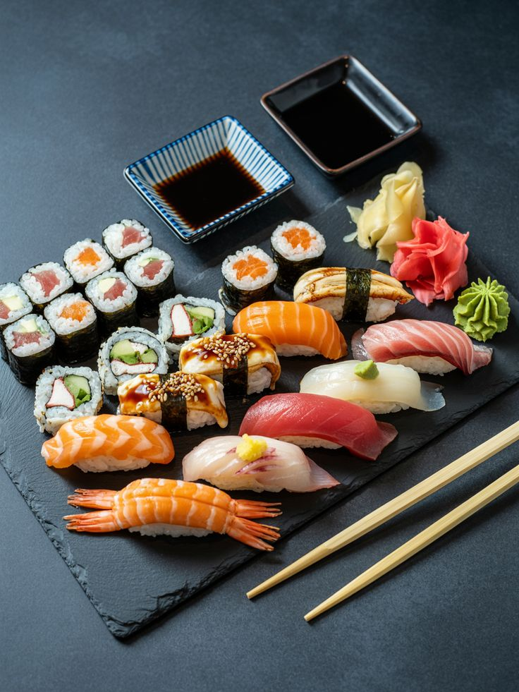 Sushis nigiri au saumon frais